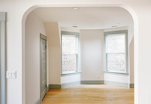 Yellow Brick Home Bedroom Archway
