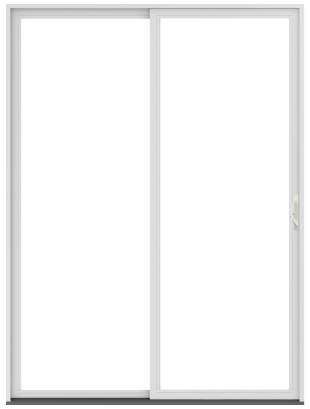 interior andersen gliding patio door with white trim