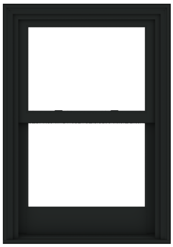 andersen e series double-hung window with black trim