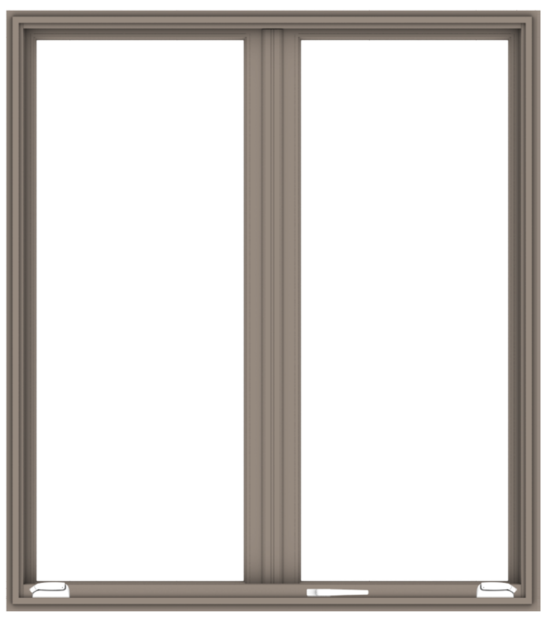 andersen e series french casement window with sandtone trim