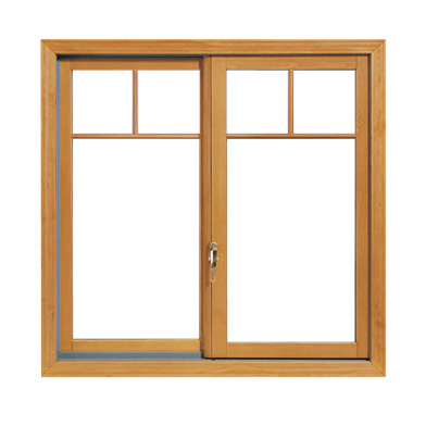 Andersen wood gliding window with short fractional grilles.